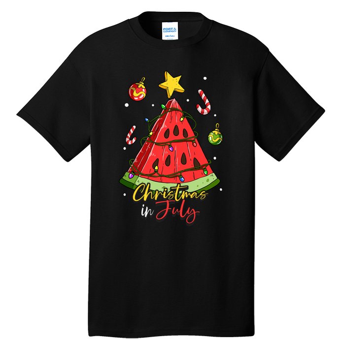 Christmas In July Watermelon Tree Tall T-Shirt