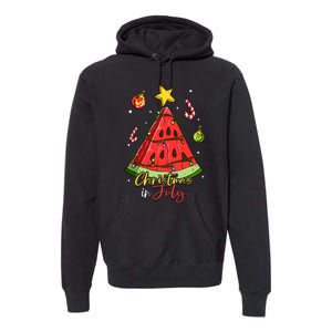 Christmas In July Watermelon Tree Premium Hoodie