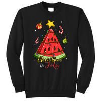 Christmas In July Watermelon Tree Tall Sweatshirt