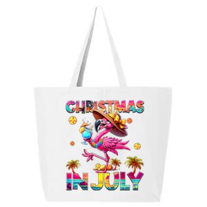 Christmas In July Flamingo Beach Summer Hawaii 25L Jumbo Tote