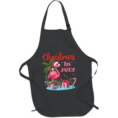Christmas In July Flamingo Santa Hat Apron