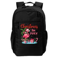 Christmas In July Flamingo Santa Hat Daily Commute Backpack