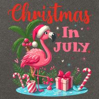 Christmas In July Flamingo Santa Hat Cotton Canvas Backpack