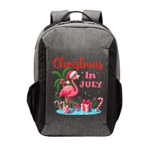 Christmas In July Flamingo Santa Hat Vector Backpack