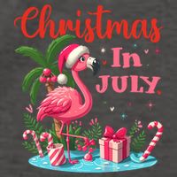 Christmas In July Flamingo Santa Hat Vector Backpack