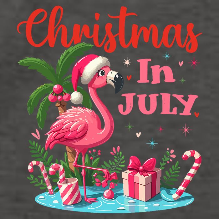 Christmas In July Flamingo Santa Hat Vector Backpack