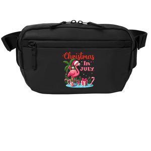 Christmas In July Flamingo Santa Hat Crossbody Pack