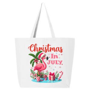 Christmas In July Flamingo Santa Hat 25L Jumbo Tote