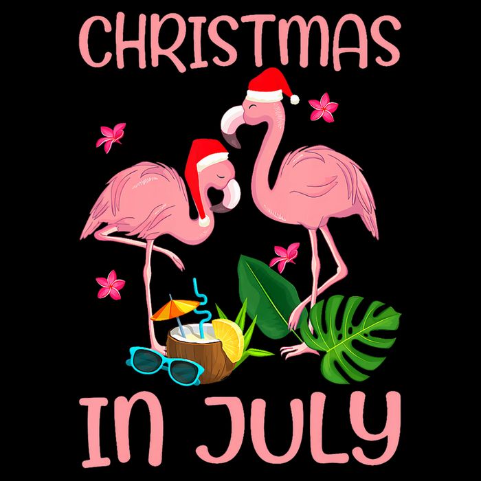 Christmas In July Flamingo Wearing Santa Hat 16 in Basic Backpack