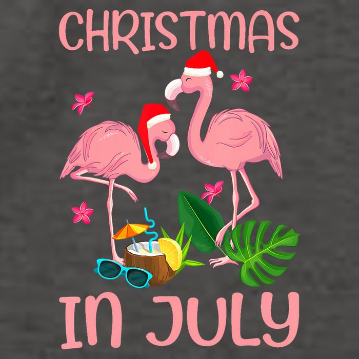 Christmas In July Flamingo Wearing Santa Hat Vector Backpack