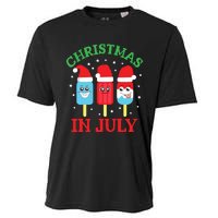 Christmas In July Shirts Ice Pops Santa Funny Cooling Performance Crew T-Shirt