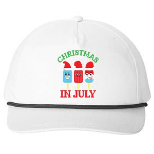 Christmas In July Shirts Ice Pops Santa Funny Snapback Five-Panel Rope Hat