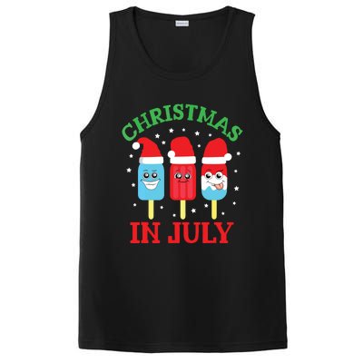 Christmas In July Shirts Ice Pops Santa Funny PosiCharge Competitor Tank