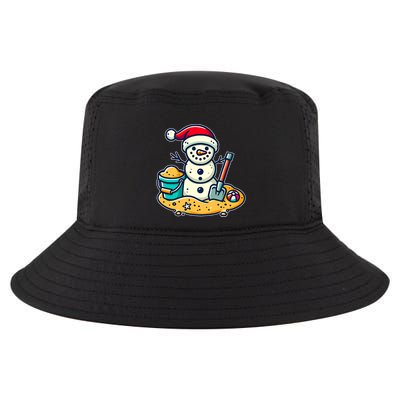 Christmas In July Sand Snowman Santa Hat Shovel Xmas Beach Cool Comfort Performance Bucket Hat