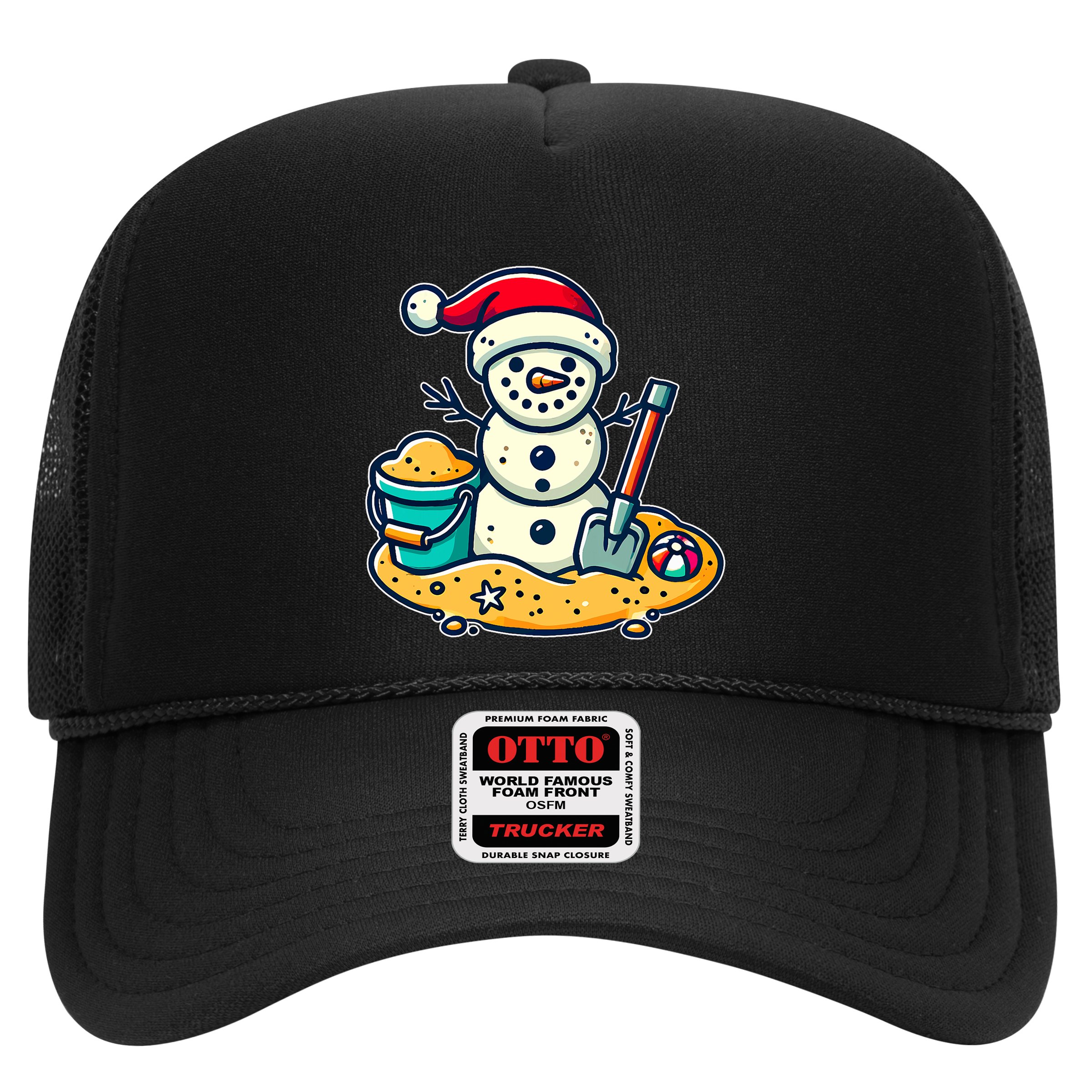 Christmas In July Sand Snowman Santa Hat Shovel Xmas Beach Hat