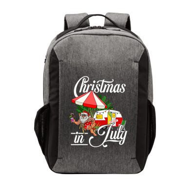 Christmas In July Santa Camping Vacation Camper Vector Backpack