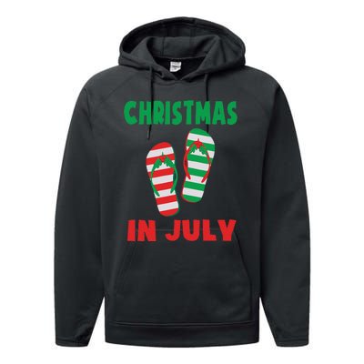 Christmas In July Flip Flop Xmas In July Decorations Party Performance Fleece Hoodie