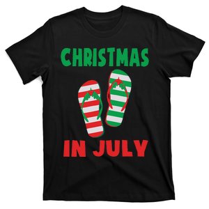 Christmas In July Flip Flop Xmas In July Decorations Party T-Shirt