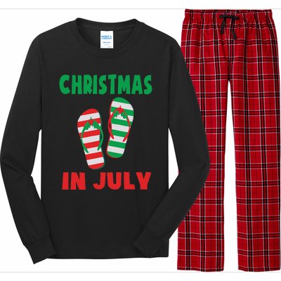 Christmas In July Flip Flop Xmas In July Decorations Party Long Sleeve Pajama Set