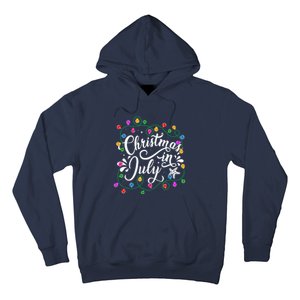 Christmas In July Lights Funny Summer Xmas Hoodie