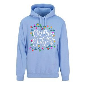 Christmas In July Lights Funny Summer Xmas Unisex Surf Hoodie