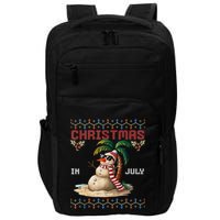Christmas In July Santa Clause Snowman Beach Vacation Impact Tech Backpack