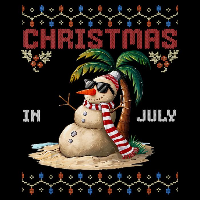 Christmas In July Santa Clause Snowman Beach Vacation Impact Tech Backpack