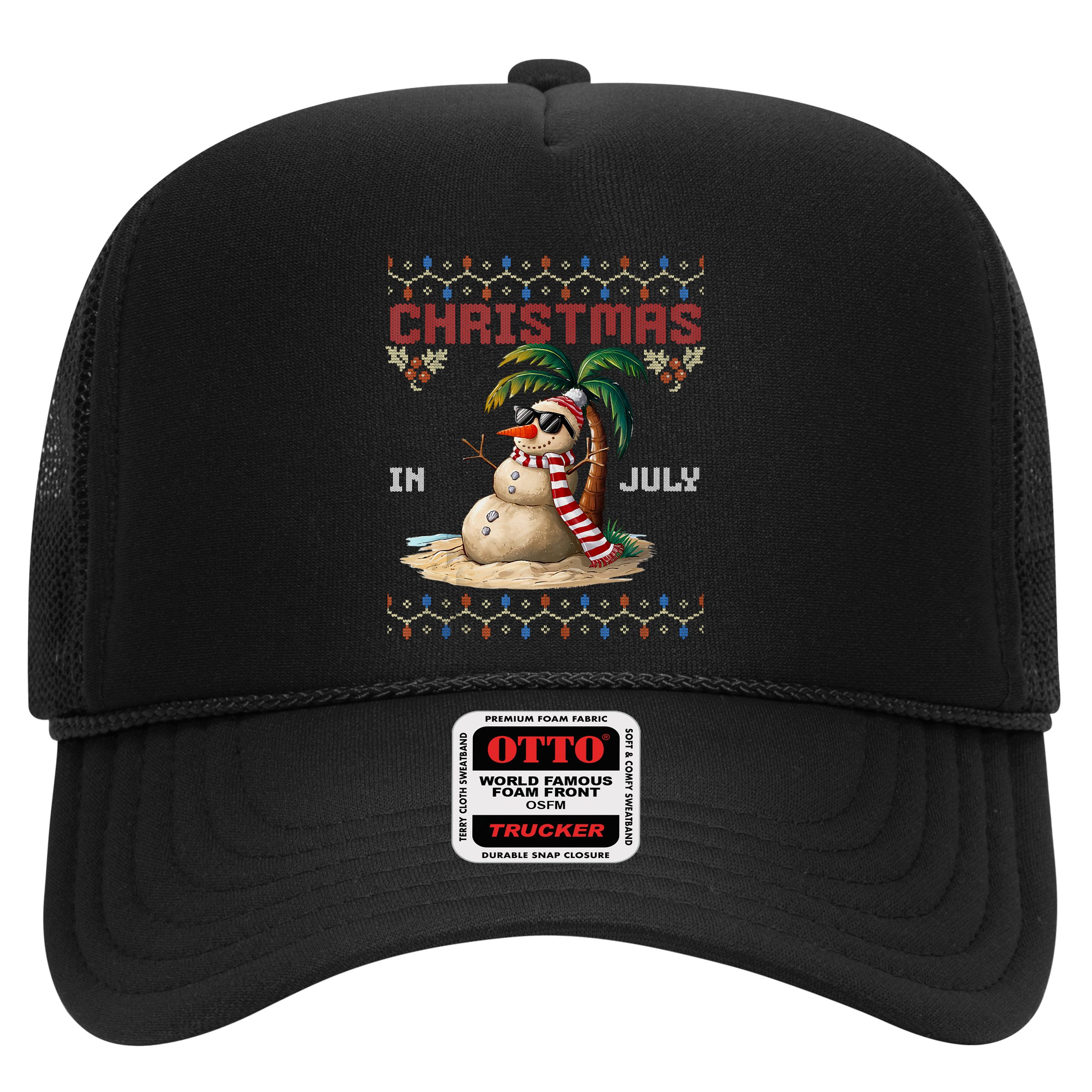 Christmas In July Santa Clause Snowman Beach Vacation Hat