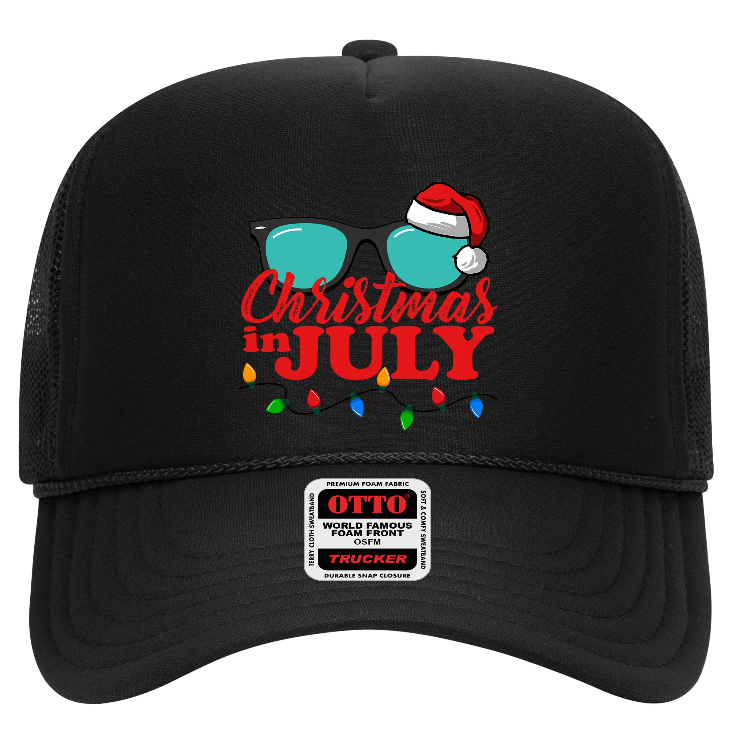 Christmas In July Santa Hat Sunglasses Summer Celebration Hat