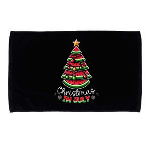 Christmas In July Watermelon Xmas Tree Summer Microfiber Hand Towel