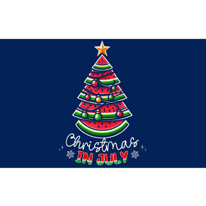 Christmas In July Watermelon Xmas Tree Summer Bumper Sticker