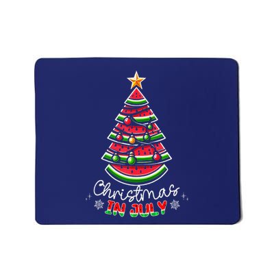 Christmas In July Watermelon Xmas Tree Summer Mousepad