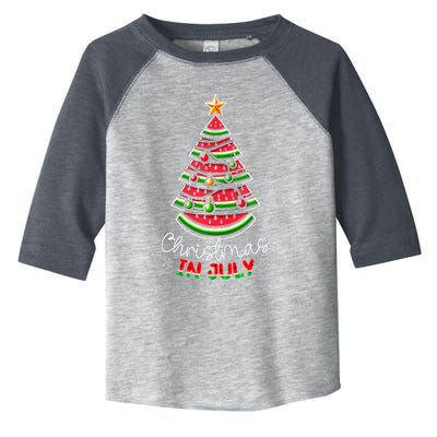 Christmas In July Watermelon Xmas Tree Summer Toddler Fine Jersey T-Shirt