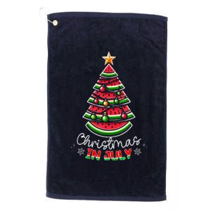 Christmas In July Watermelon Xmas Tree Summer Platinum Collection Golf Towel