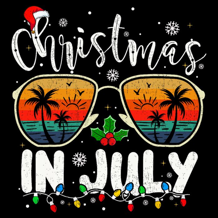 Christmas In July Santa Hat Sunglasses Summer Vacation Beach Impact Tech Backpack