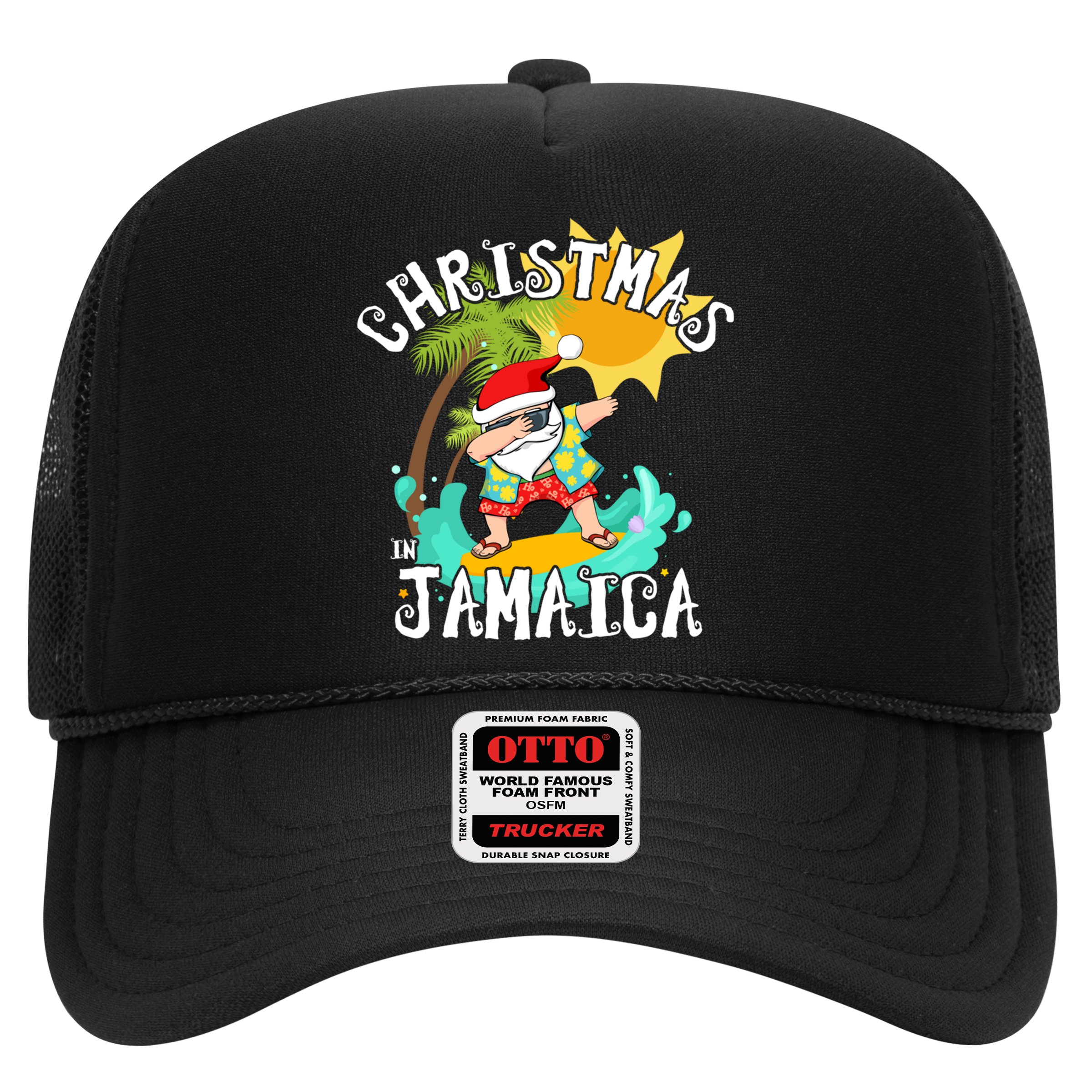 Christmas In Jamaica Dabbing Santa Family Vacation Gift Hat