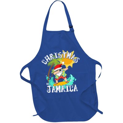 Christmas In Jamaica Dabbing Santa Family Vacation Gift Apron