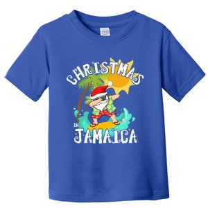 Christmas In Jamaica Dabbing Santa Family Vacation Gift Toddler T-Shirt