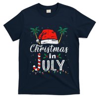 Christmas In July Santa Hat Funny Xmas T-Shirt