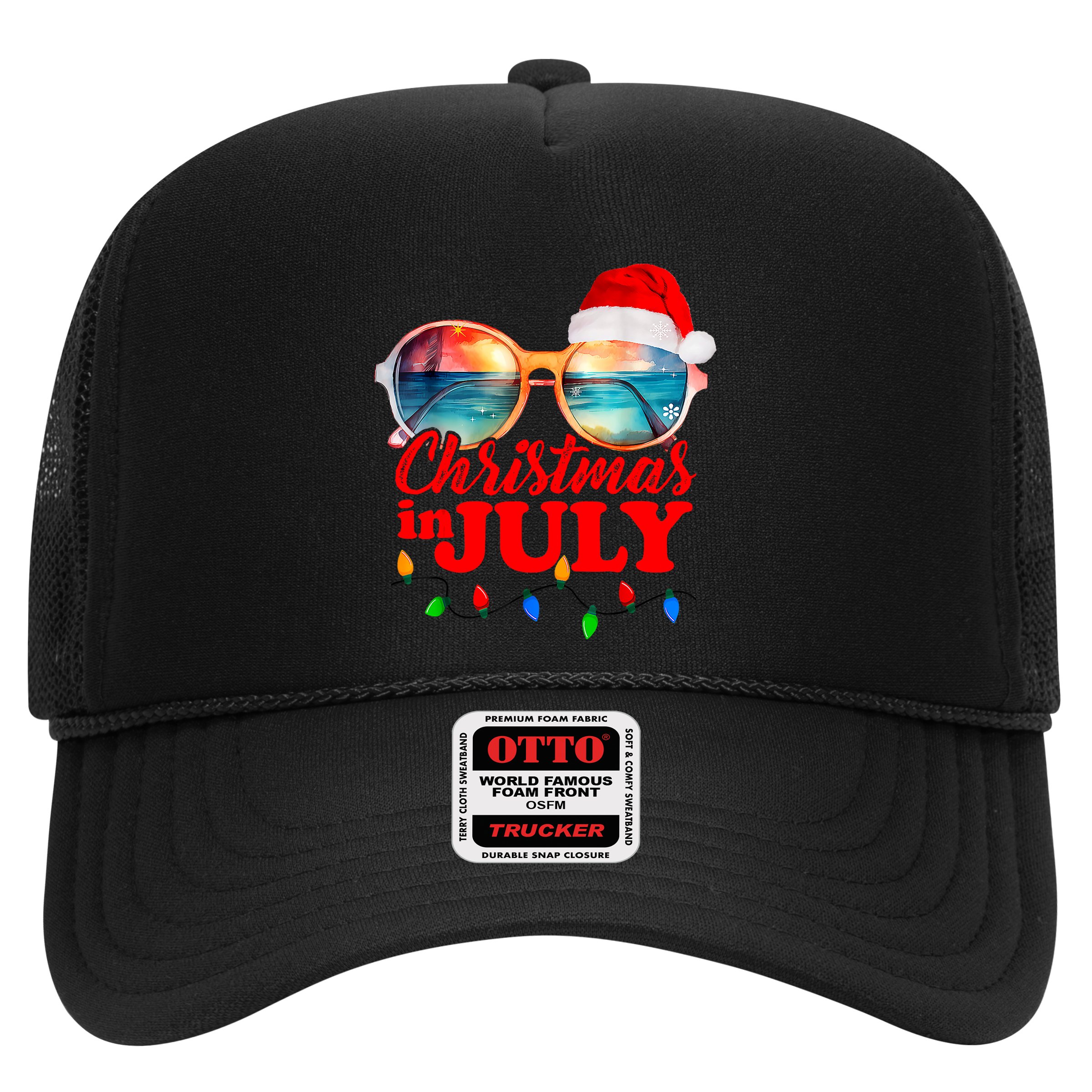 Christmas In July Santa Hat Sunglasses Summer Vacation Beach Hat