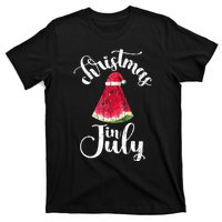 Christmas In July Watermelon Fun Santa Beach Summer T-Shirt