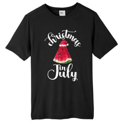 Christmas In July Watermelon Fun Santa Beach Summer Tall Fusion ChromaSoft Performance T-Shirt