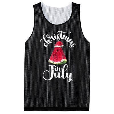 Christmas In July Watermelon Fun Santa Beach Summer Mesh Reversible Basketball Jersey Tank