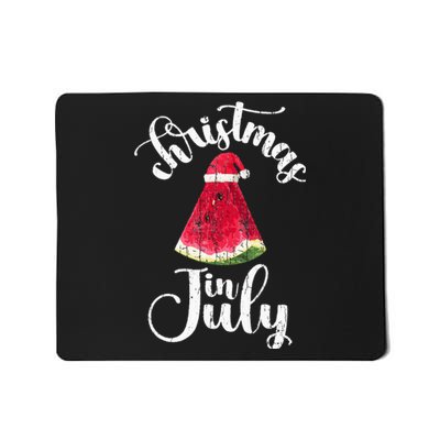 Christmas In July Watermelon Fun Santa Beach Summer Mousepad