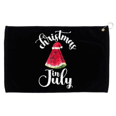 Christmas In July Watermelon Fun Santa Beach Summer Grommeted Golf Towel