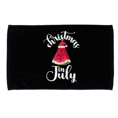 Christmas In July Watermelon Fun Santa Beach Summer Microfiber Hand Towel