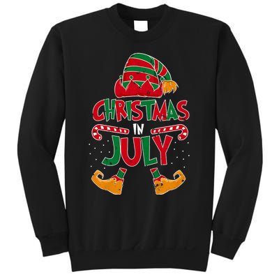 Christmas In July Elf Beach Summer Funny Christmas In July Sweatshirt