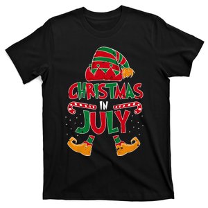 Christmas In July Elf Beach Summer Funny Christmas In July T-Shirt