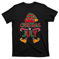 Christmas In July Elf Beach Summer Funny Christmas In July T-Shirt