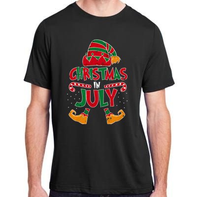 Christmas In July Elf Beach Summer Funny Christmas In July Adult ChromaSoft Performance T-Shirt